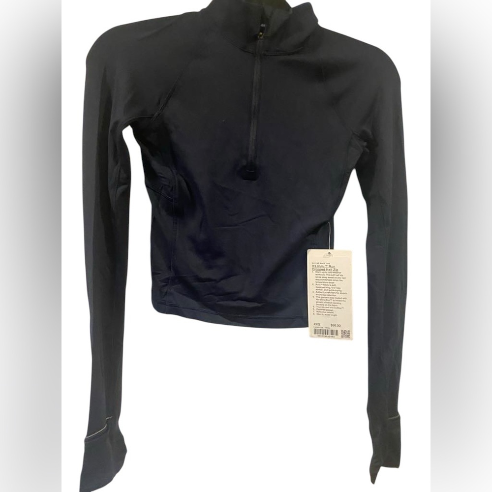 NWT Lululemon its rulu run cropped half zip Size XXS - Picture 2 of 4